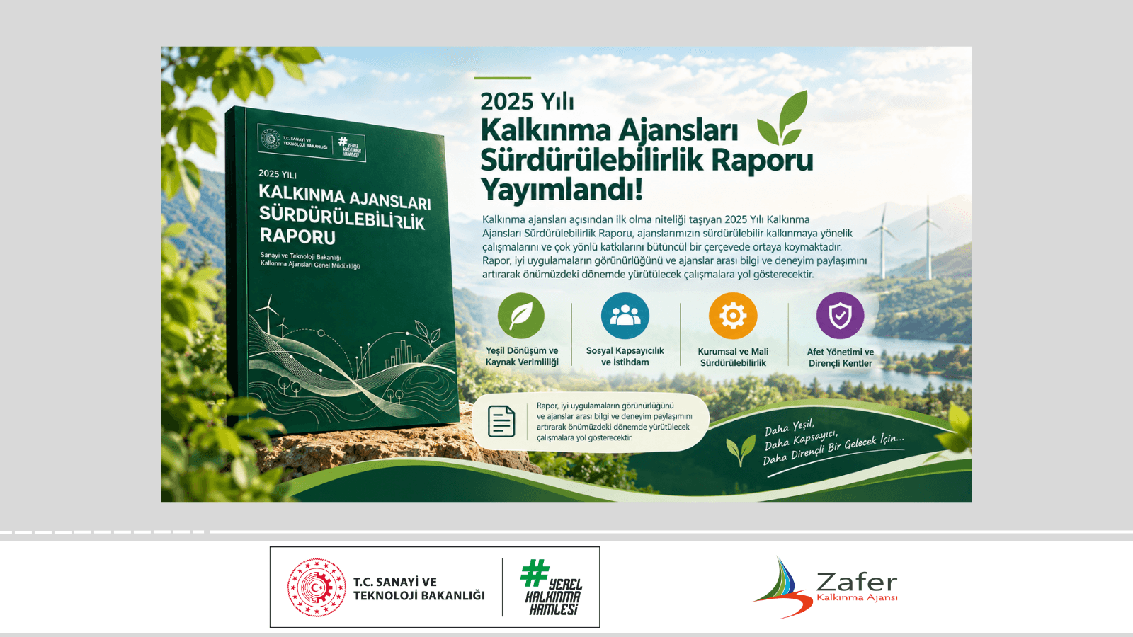 2025 Yılı Kalkınma Ajansları Sürdürülebilirlik Raporu Yayımlandı